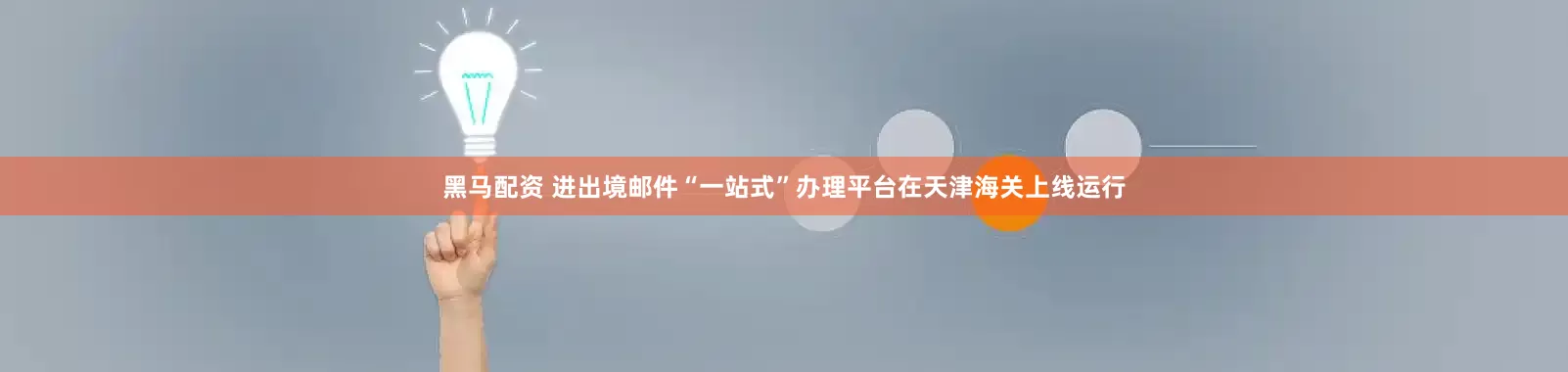 黑马配资 进出境邮件“一站式”办理平台在天津海关上线运行