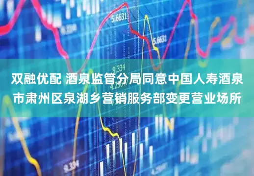 双融优配 酒泉监管分局同意中国人寿酒泉市肃州区泉湖乡营销服务部变更营业场所